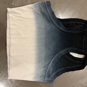 KATIE J NYC TWEEN GIRLS LIVI RIBBED TANK TOP SIZE LARGE 12 DIP DYE